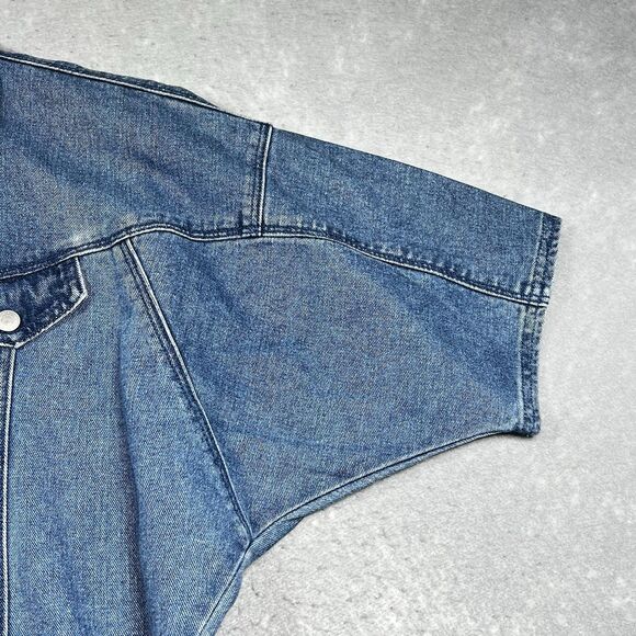 Gloria Vanderbilt X Christian Siriano Jean Denim Dress Size 10 Dolman Sleeve - Picture 3 of 13